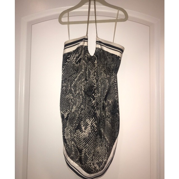 Express Tops - Snake Print Scarf Top!